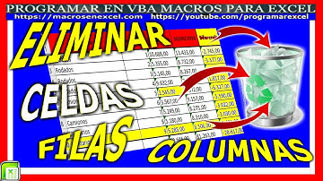 117 ❤️ Como ELIMINAR 🔥 CELDAS Filas COLUMNAS con MACRO EXCEL VBA