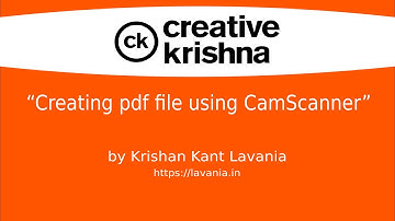 Creating pdf file from your answer sheet using CamScanner