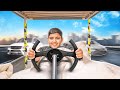 حولت اكبر سرير الى سيارة الكترونيه 