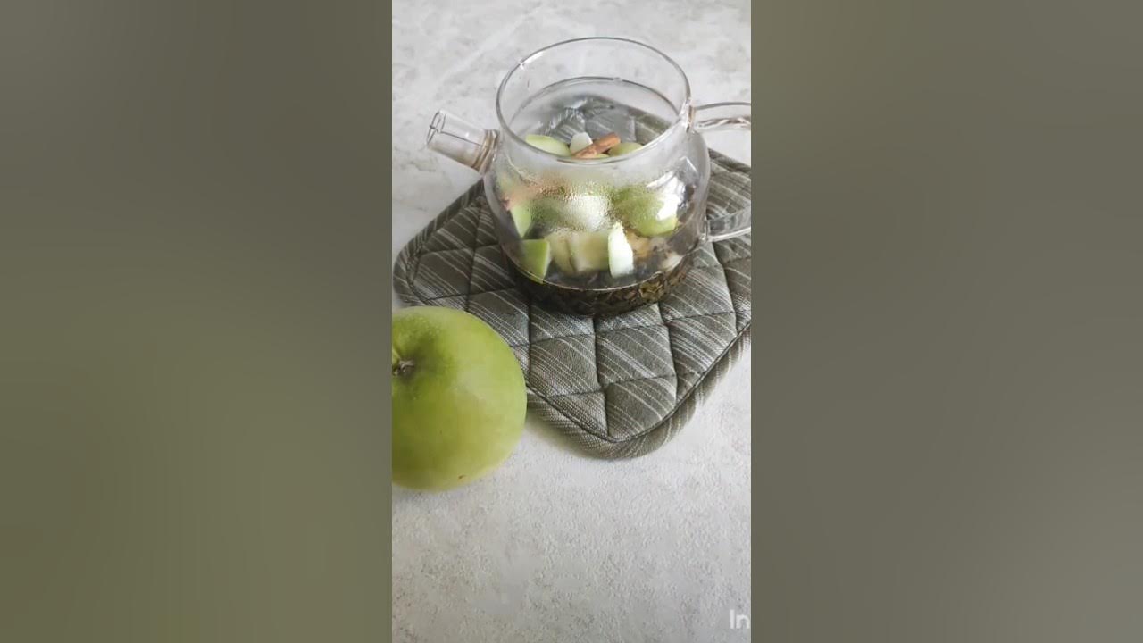 зелёный чай с яблоком и корицей #edit #еда #чай #напиток #moskaliki # ...
