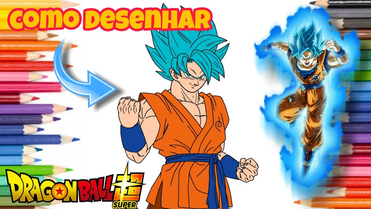 Como Desenhar o Goku Blue - Dragon Ball Super - Passo a passo 