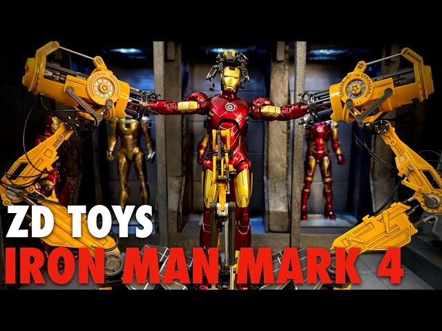 ZD Toys Iron Man mark 4 w/ Suit-up Gantry- Review - YouTube