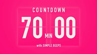 Famous 70 Minute Countdown Timer 💓 Flip Clock with Vibration Beeps Wealth