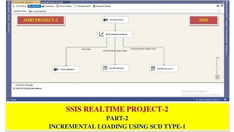 end to end ssis project2||part2|INCREMENTAL LOADING USING SCD TYPE-1#msbi#etl#ssis