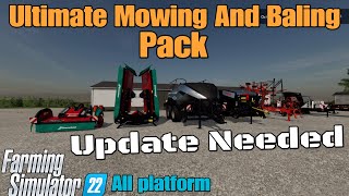 Ultimate Mowing And Baling Pack / mod for all platforms on FS22 / Full test and review