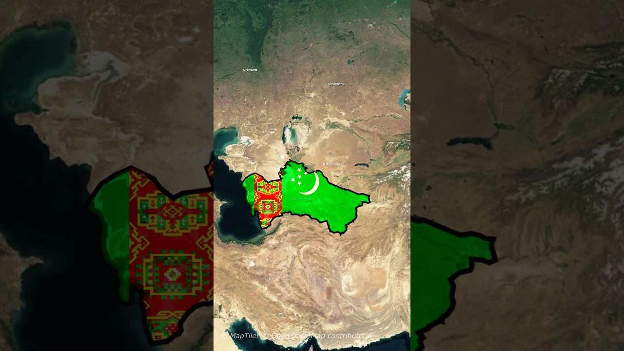 TURKMENISTAN MAP ANIMATION WITH CAPITAL IN AFTER EFFECTS 