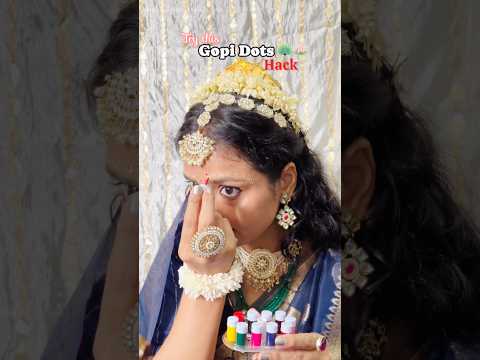 Gopi Dots Hack 🦚🪈🪷 #shorts #beautyhacks #gopidots #radharani #janmashtami