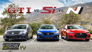 Hyundai Veloster N vs Honda Civic SI vs VW GTI - The Middles | Everyday Driver TV Season 5