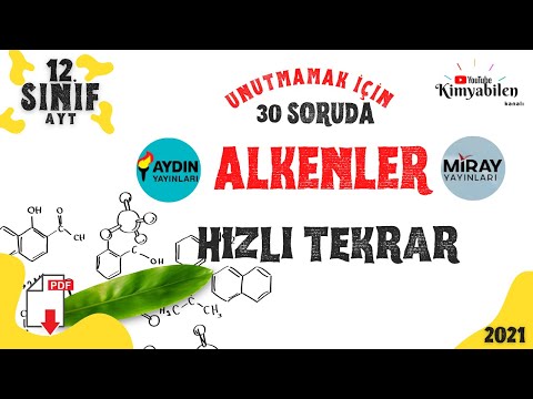 ALKENLER HIZLI TEKRAR SORU ÇÖZÜMÜ - 30 SORUDA ALKENLER HİDROKARBONLAR - 12 SINIF KİMYA - AYT KİMYA