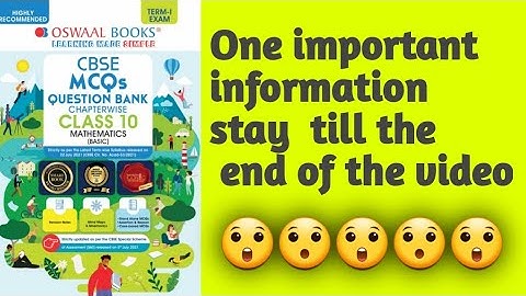 oswaal class 10 mcq maths basic for term 1  detailed review