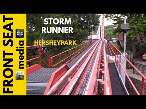 Hersheypark - Ride On Storm Runner , front seat ride POV! Wow! Hershey Park steel rollercoaster