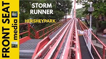 Hersheypark - Ride On Storm Runner , front seat ride POV! Wow! Hershey Park steel rollercoaster