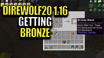 Minecraft Direwolf20 Modpack 1.16 Ep 2 - Getting Bronze