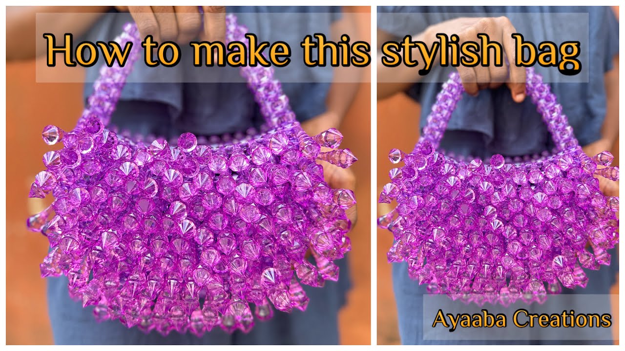 Как сделать полукруглую сумку из бисера/Сумка из бисера своими руками/Ayaaba Creations/руководств...