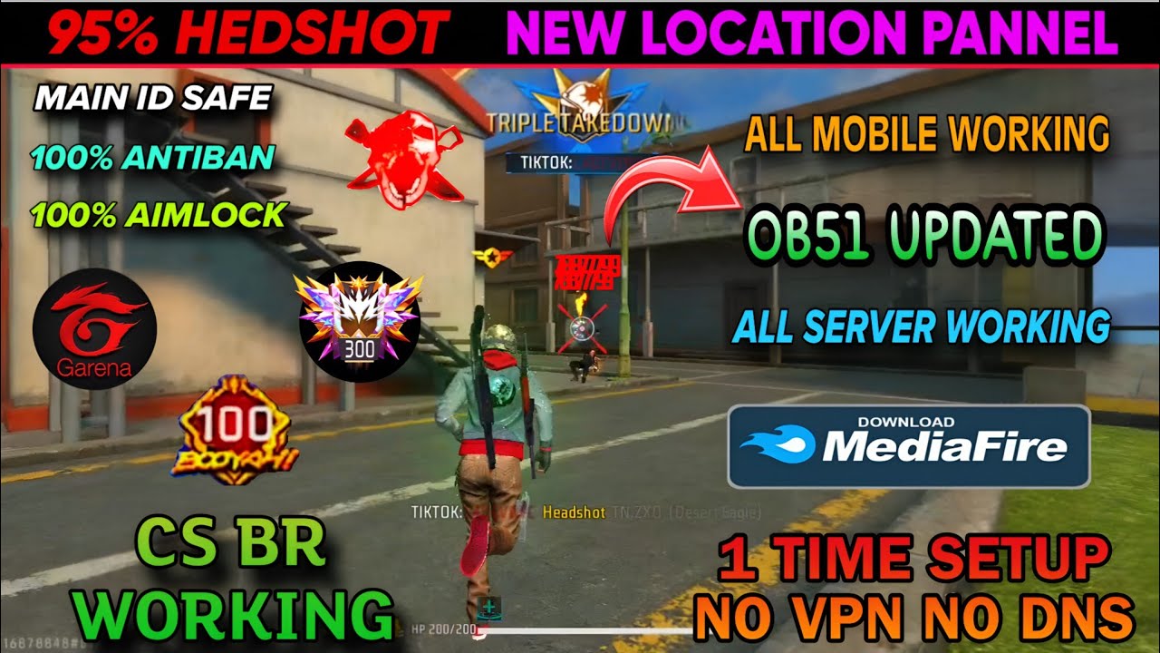 Ob51 Update 🎯 Free Fire Max Panel Injector Hack ✅ Rank Working Auto Headshot Panel Injector