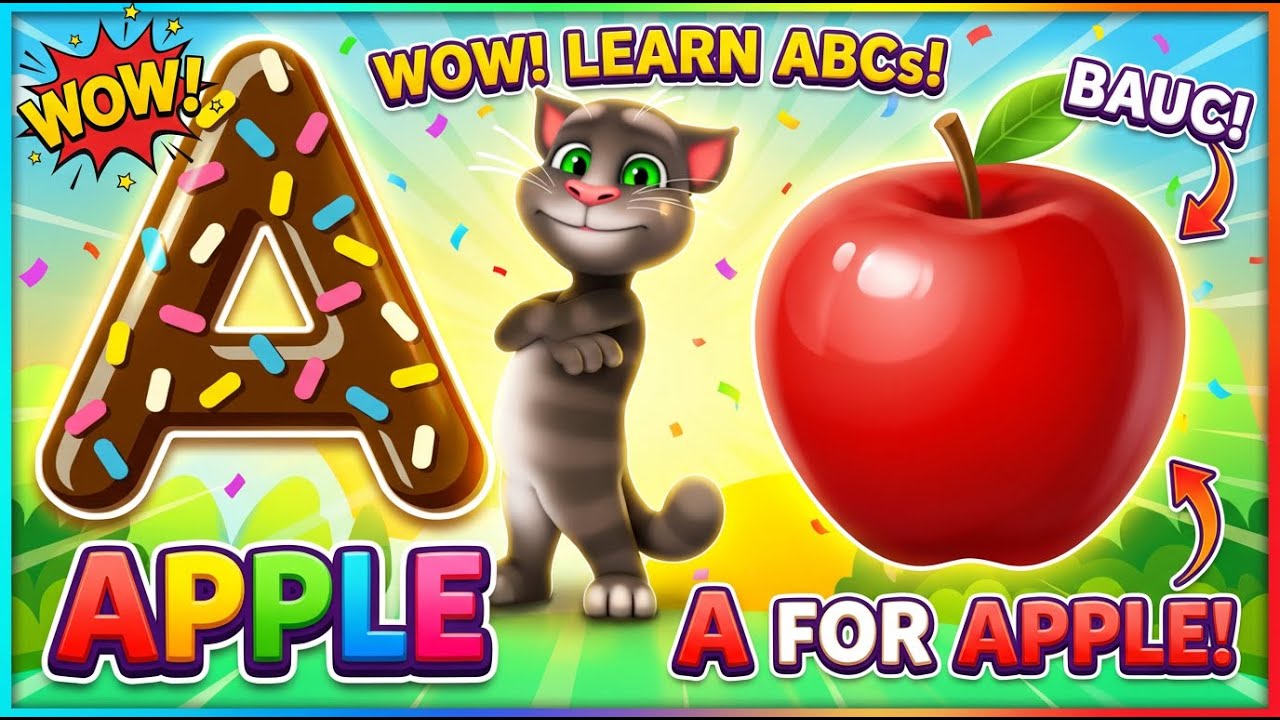 ABC Phonic Song with APPLE as Your First Lesson-ABC Songs, ABCD, Nursery Rhymes, Baby Song