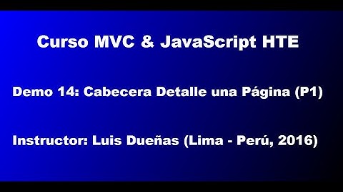 Curso MVC & JavaScript HTE - Demo 14 (Parte 1)