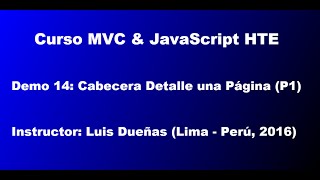 Curso MVC & JavaScript HTE - Demo 14 (Parte 1)