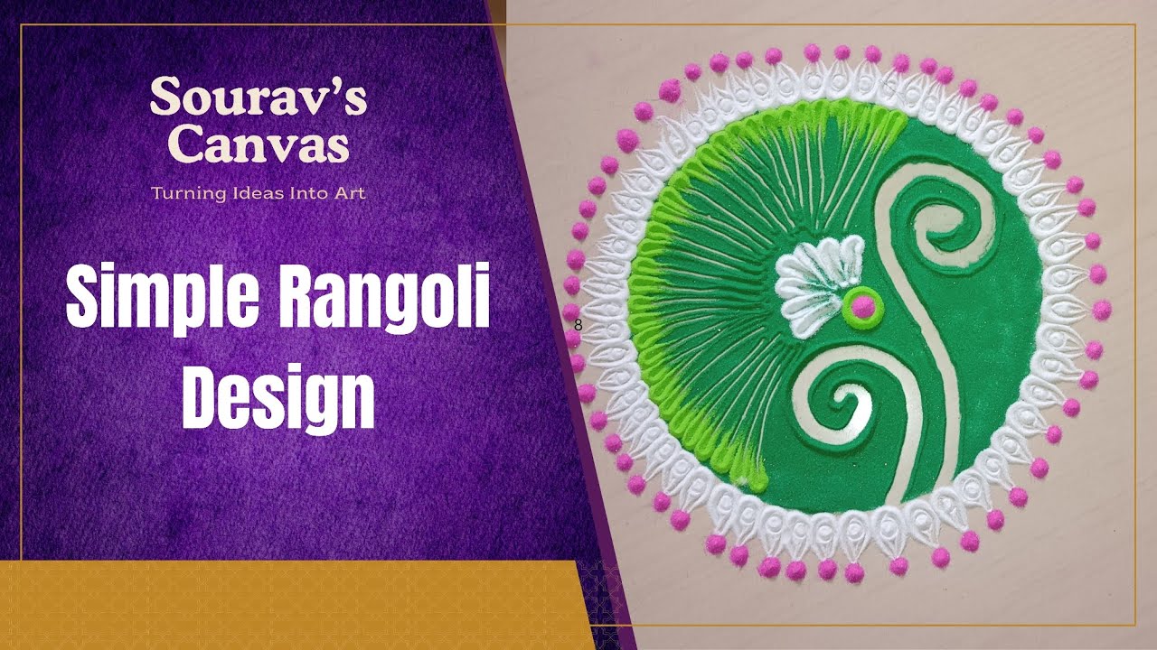 Simple Rangoli Designs ✨🌟 Creative Round Rangoli Pattern 💫🌸