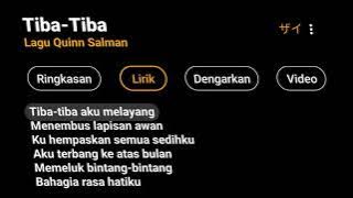 [CCP] MENTAHAN OVERLAY LIRIK LAGU GOGGLE || 🎧 TIBA TIBA - QUINN SALMAN