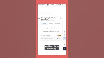 How to Use Audio Briefings in Confluence #shorts