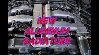1990 300zx twin turbo Radiator install! New Aluminum Radiator! 1990 300zx twin turbo Radiator install! New Aluminum Radiator!