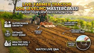 Watch How Farmers Level Garden Soil with a Tractor | Land Preparation Process