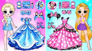 Disney Princess Glow Up in Bluey and Minnie Mouse Fashion