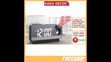 Cách sử dụng đồng hồ led để bàn thông minh chiếu thời gian lên trần nhà