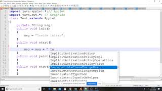 Lecture 10 - Applet