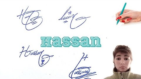 Hassan name signature style in English
