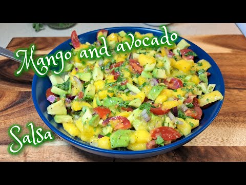 Delicious mango and avocado salsa is a colorful complement to all kinds of meat and fish dishes.