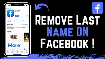 How To Remove Last Name On Facebook !