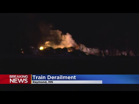 Train derailment causes evacuation in western Minnesota town of Raymond