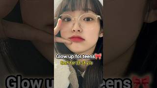 Glow up for teens 13-18 ✨🎀 #glowup #teens #aestheticglowup #tips #glowuptips #skincare #aesthetic