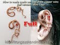 How to make snake ear cuff from copper wire - full version ( slow ) 297