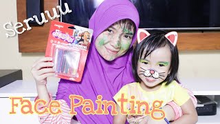 SERU BANGET ! Face Painting Anak-Anak | Melukis wajah Corat coret wajah Bunda | Baby Shakila