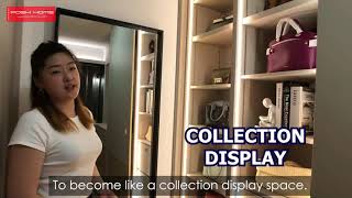 Walk Through a HDB  Master Bedroom Walk-in wardrobe | Interior Design Singapore