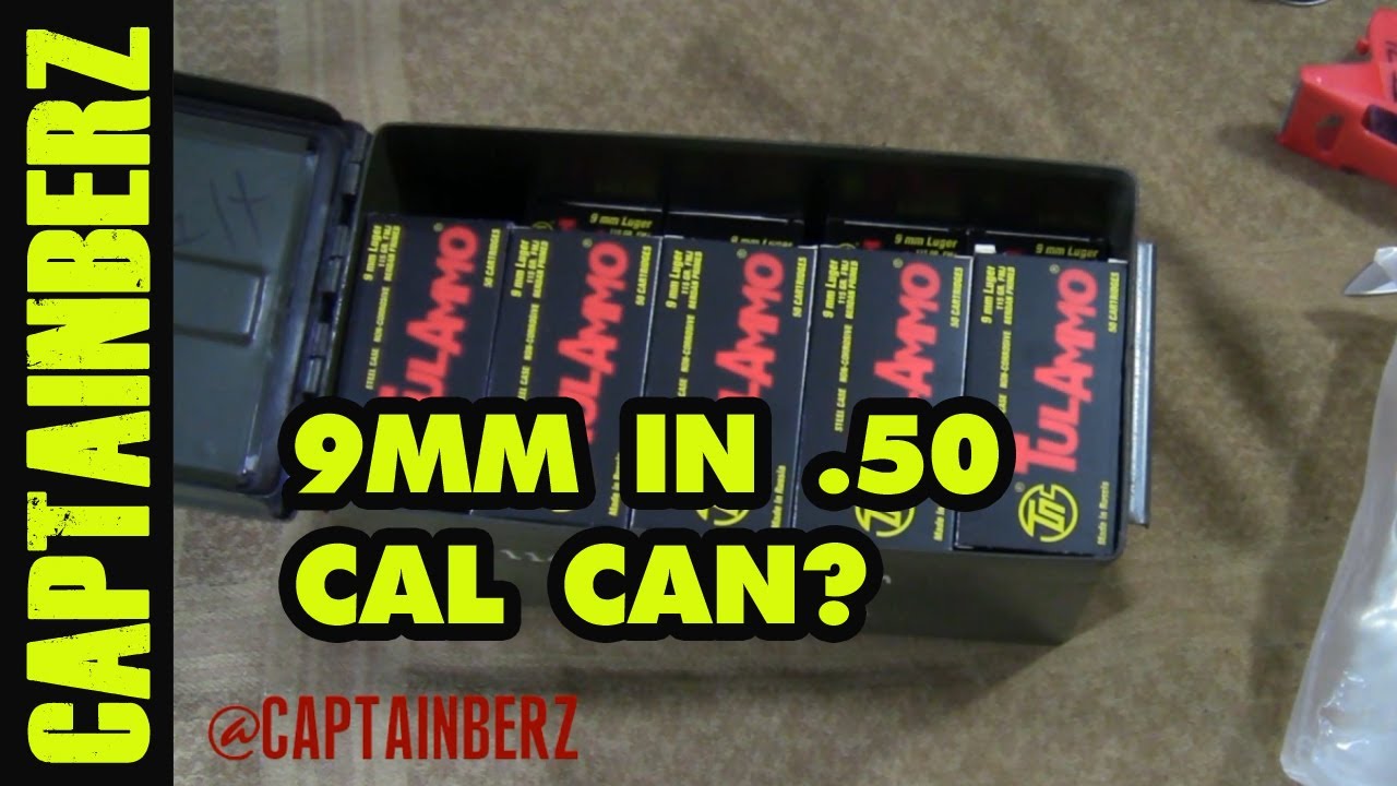 9mm Boxes in .50 Cal Ammo Can (How Many Fit?) - YouTube