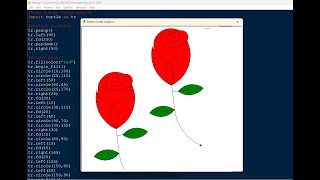 Python Red Rose creation 🌹 (Behind the scenes) #python #rose #programming screenshot 2