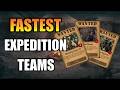 DARK, FIRE, &amp; EARTH Expeditions Teams (F2P version) - for the current rotation APRIL - MAY 2026