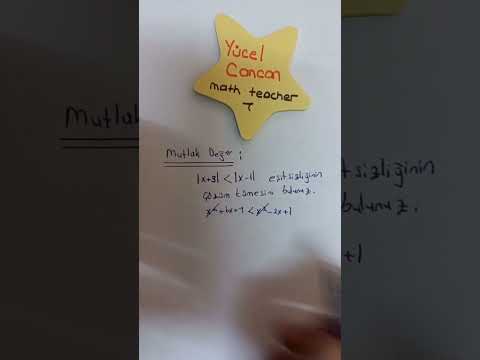 mutlak değerli eşitsizlik
