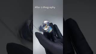 Laser Printing a RAINBOW on a Fidget Spinner! 🌈🛸 #handmade #lasermarking #surfacefinishing