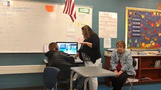 A teacher yells at a student over playing Roblox