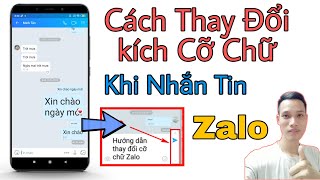 Instructions to Change Text Size When Messaging On Zalo - New TV
