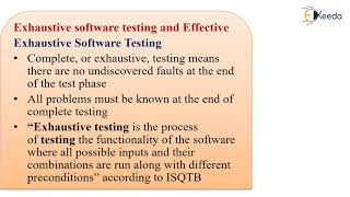 Effective and Exhaustive Software Testing