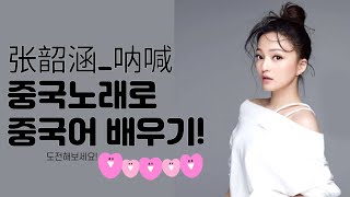 【Music Sharing】张韶涵-呐喊，장소함-납함, 가사 번역본 밑에 설명창.