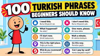 100 Turkish Phrases You’ll Actually Use in Real Life 🇹🇷😃 | @TurkishWithAman