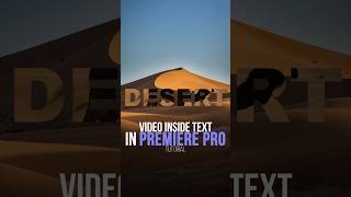 Place Video Inside Text Premiere Pro Tutorial