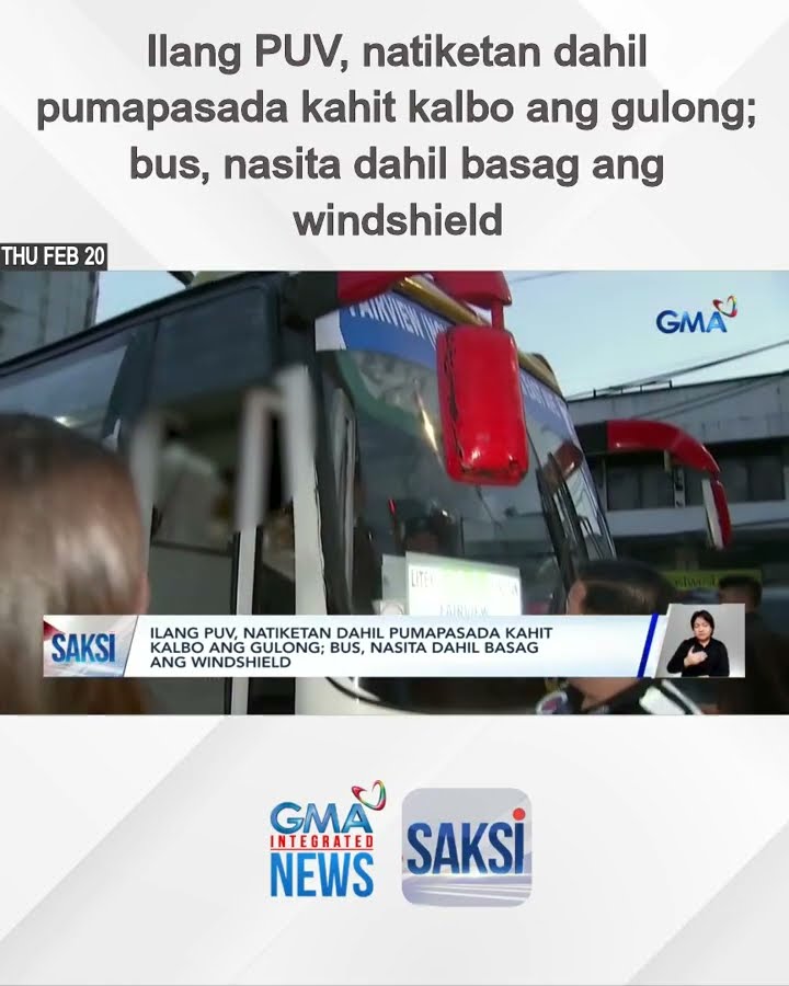 Ilang PUV, natiketan dahil pumapasada kahit kalbo ang gulong; bus, nasita dahil basag ang... | Saksi